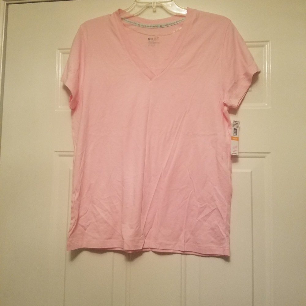 Hue V-neck Pink Sleep Shirt Small New - Picture 2 of 4